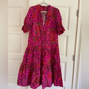 Farm Rio pink patterned dress